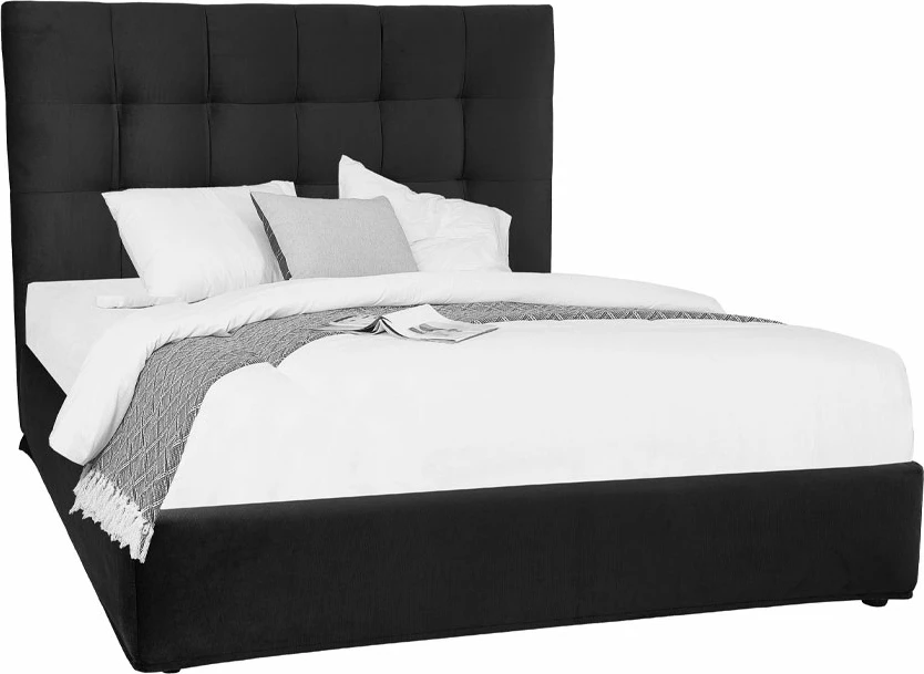 Krevat pa hapësirë magazinimi, për dyshek 160x200cm, ngjyrë e zezë TEXAS27, 161x207x122