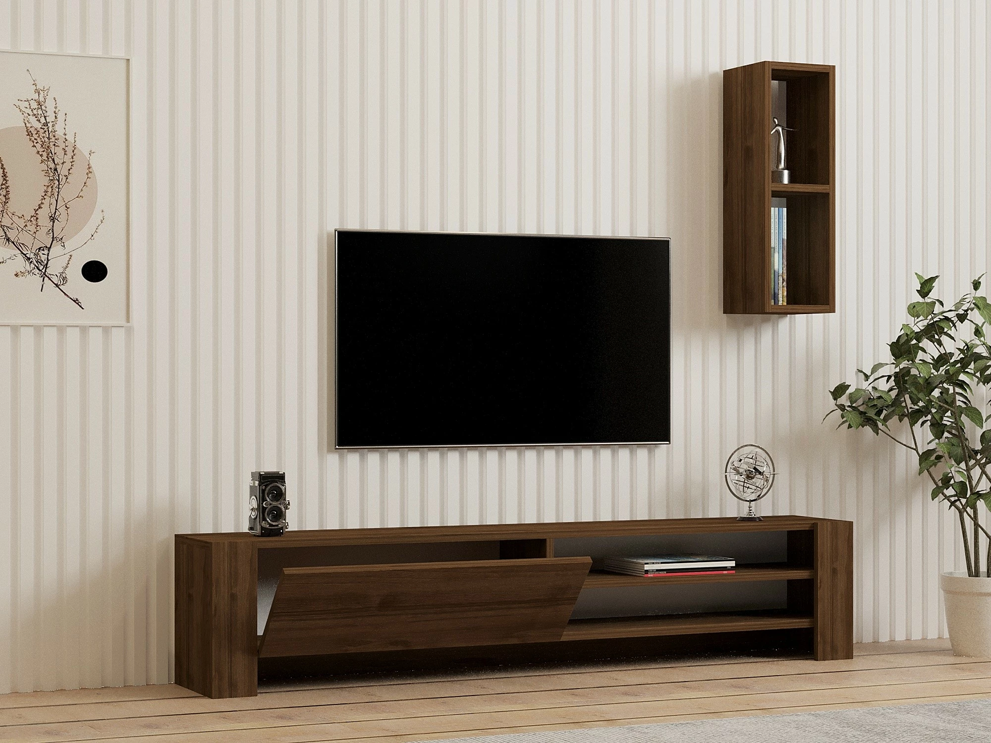 Komodë televizori Hanah Home, Naz, ngjyrë arre