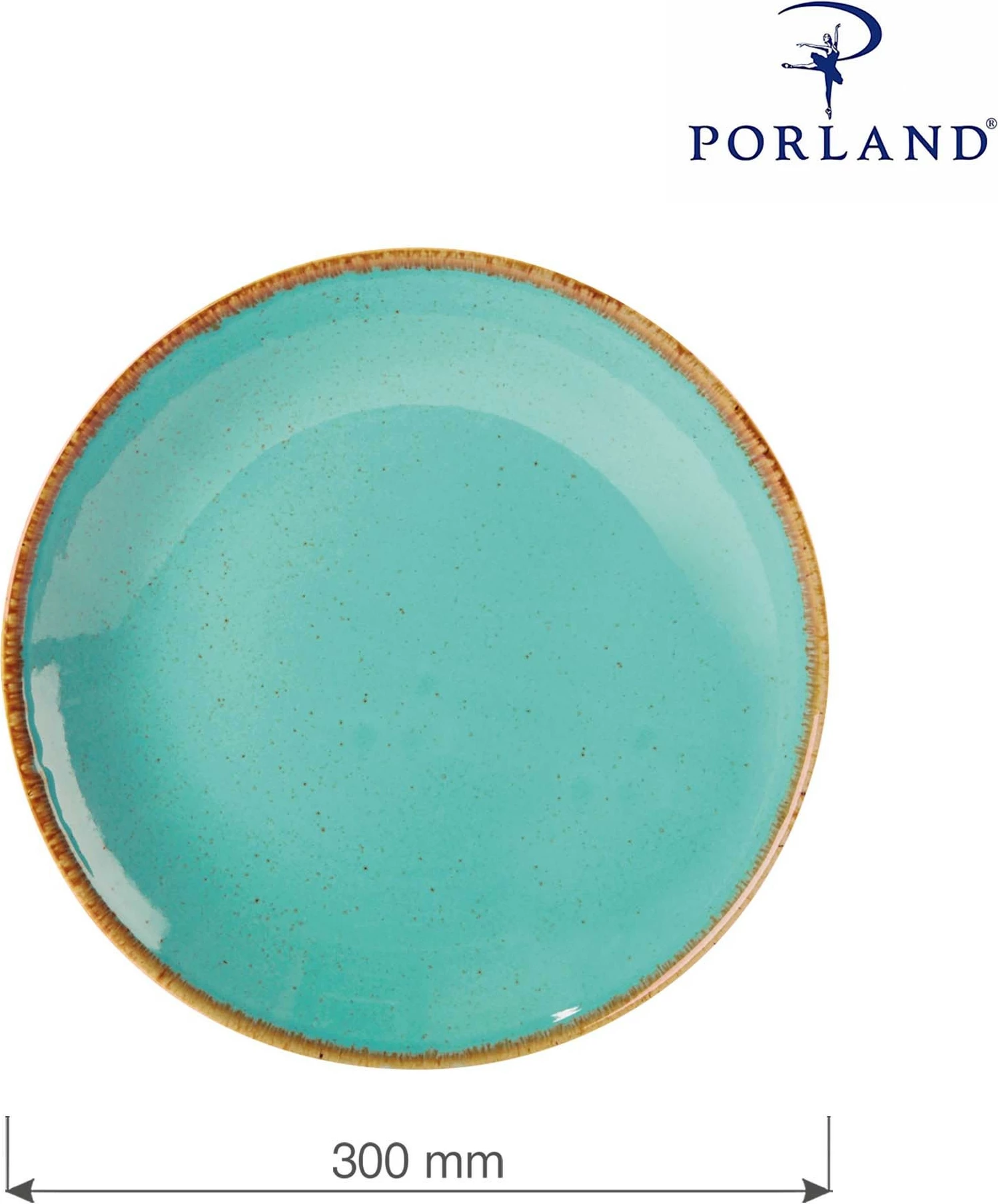 Pjatë e cekët Porland Seasons Laguna ø300mm, porcelan, blu qielli, set 6 copë
