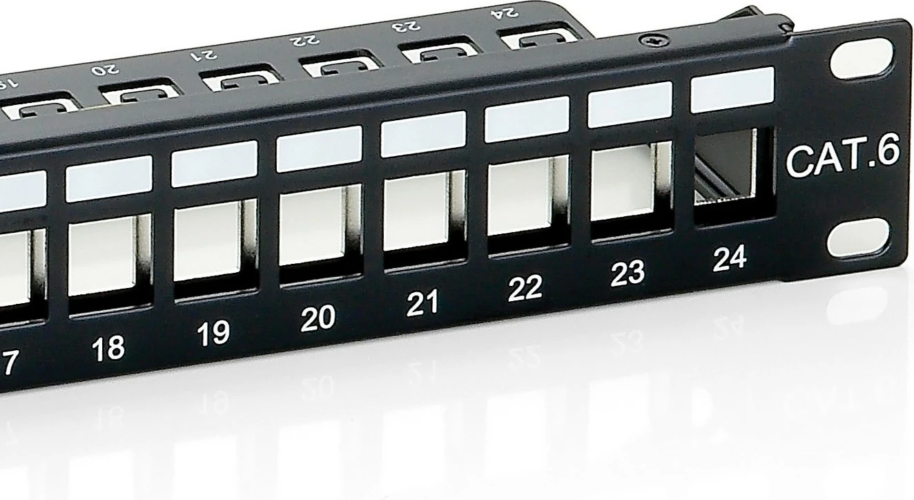 Patch panel Equip 24-port Cat6, 1U, rack mounting, i zi