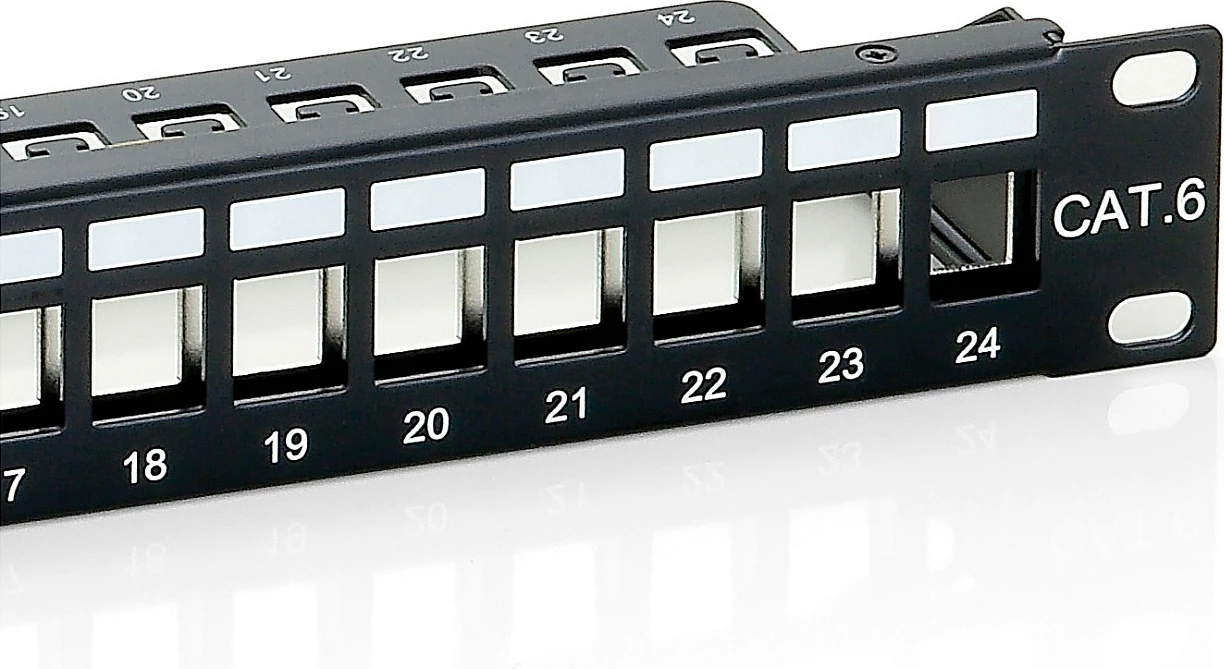 Patch panel Equip 24-port Cat6, 1U, rack mounting, i zi