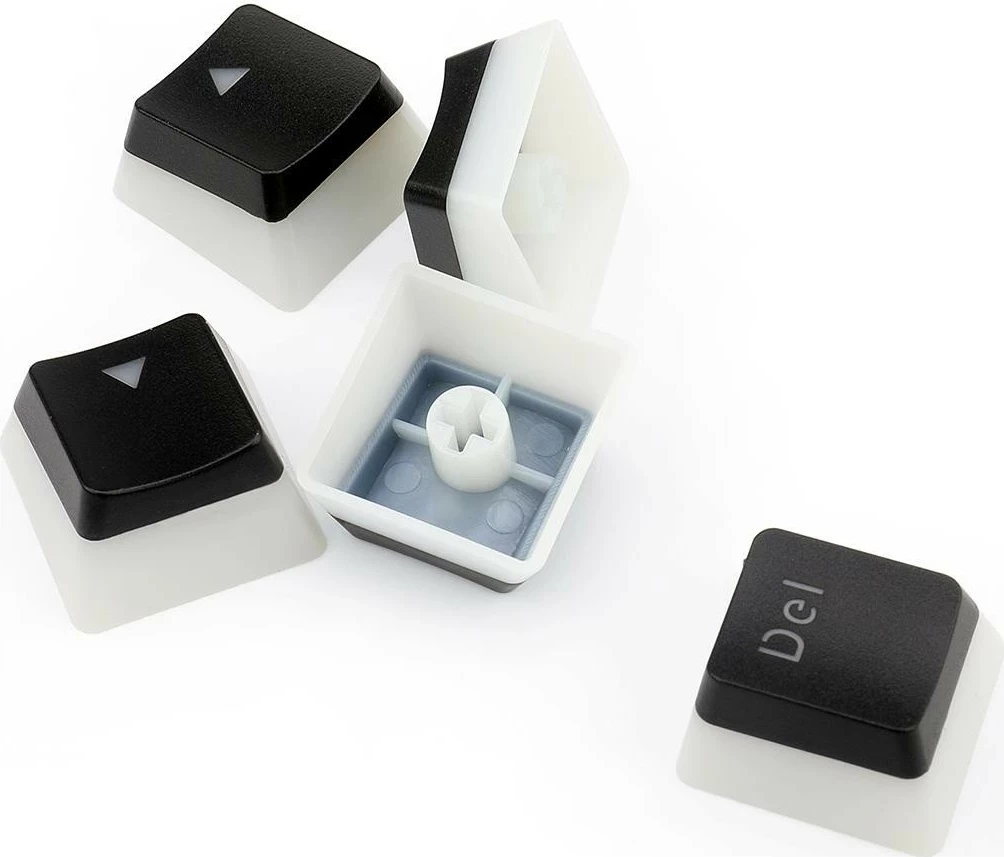 Keycaps Redragon A130 PBT Doubleshot, 104 copë, ngjyrë e zezë