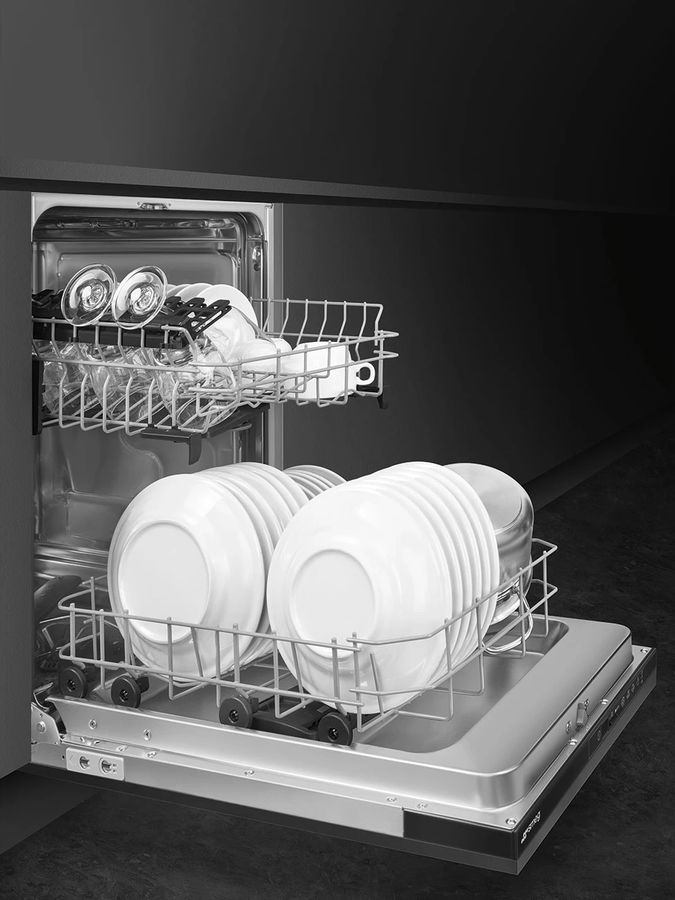 Enëlarëse montuese SMEG ST4512IN, 10 sete, 45 cm