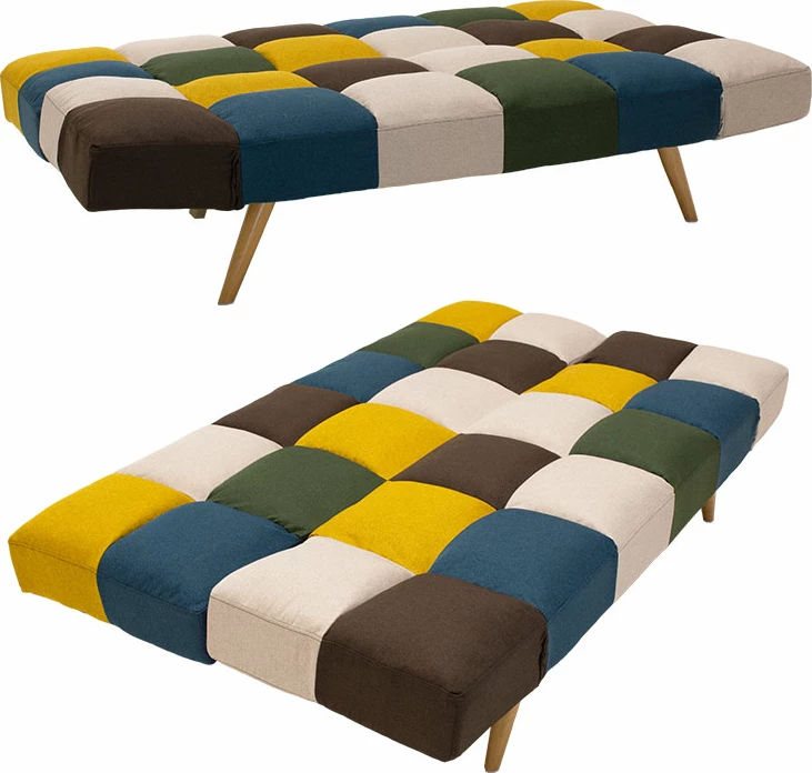 Divan-krevet 3 ulëse Freddo II me pëlhurë shumëngjyrëshe 182x81x84cm