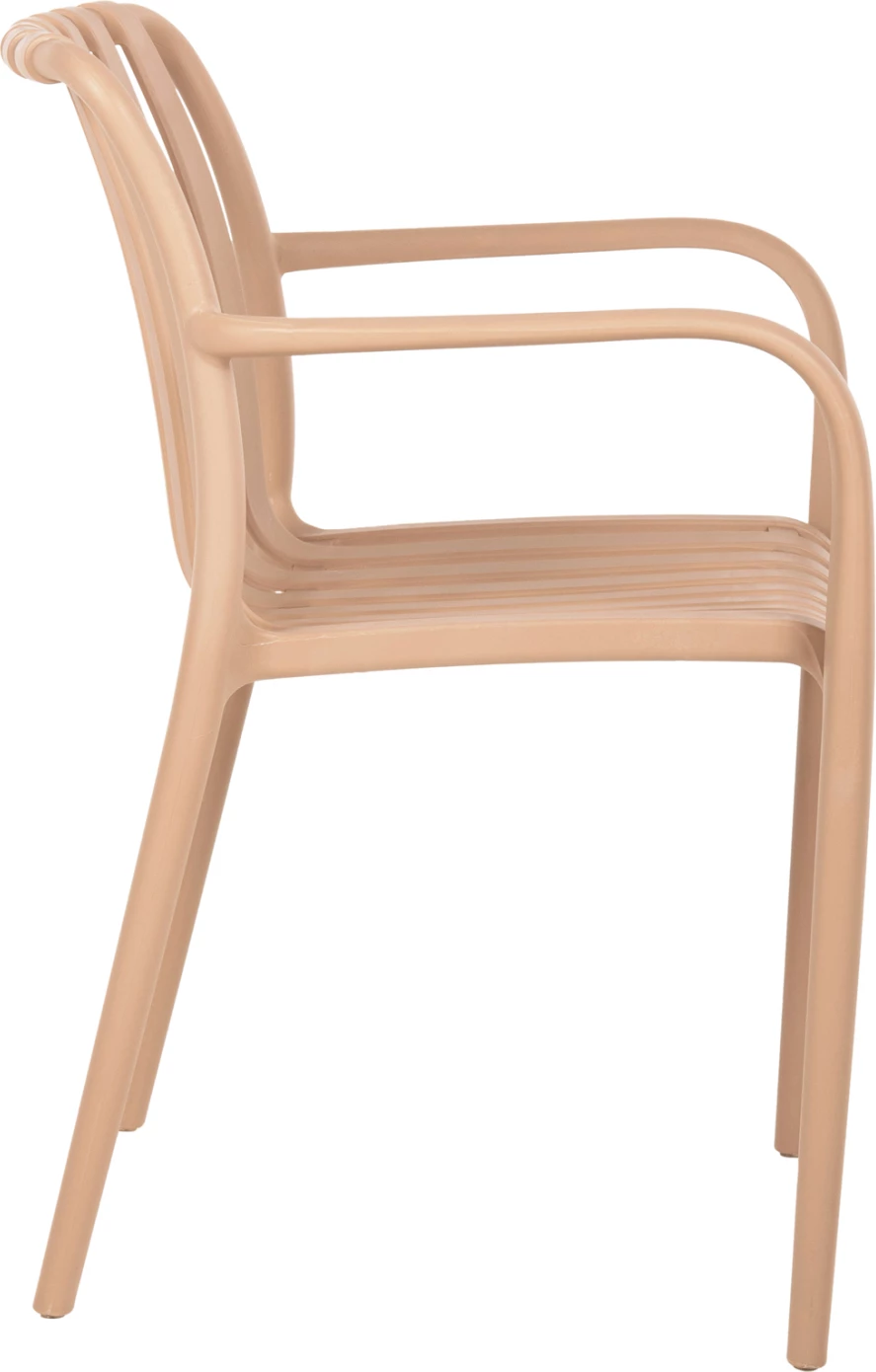 Karrige me krahë polipropileni TIPPY FH5940.03, ngjyrë kapuçino, 55x55x81H cm