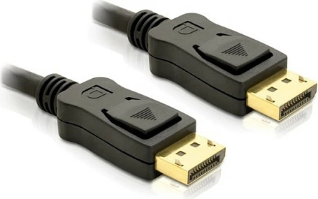 Kabllo DisplayPort DeLOCK 1.2, 4K, 1 m, mashkull/mashkull, e zezë