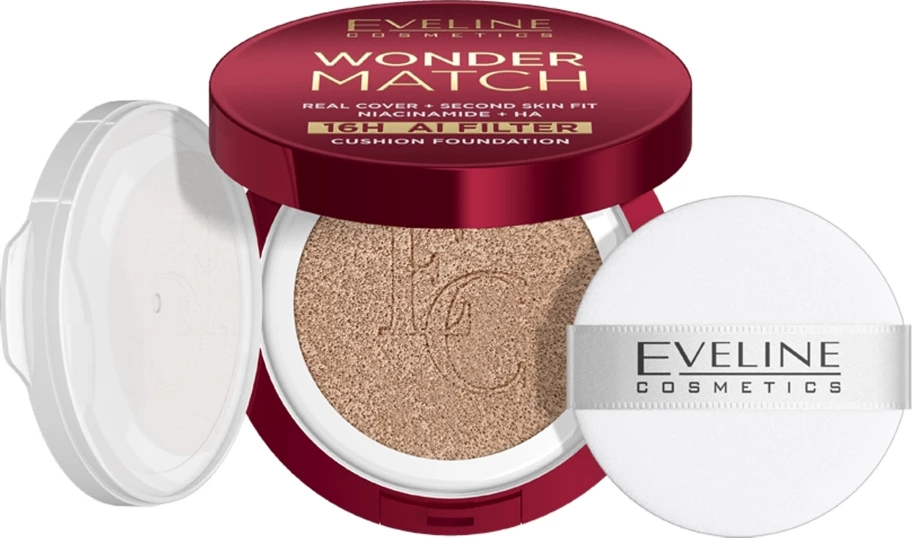 Fondatinë kompakte për femra Eveline Cosmetics Wonder Match Cushion 01N Ivory 15g