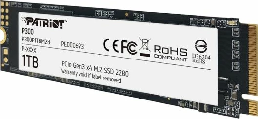 SSD Patriot P300 P300P1TBM28 1TB M.2 NVMe PCIe Gen3 x4 (2280)
