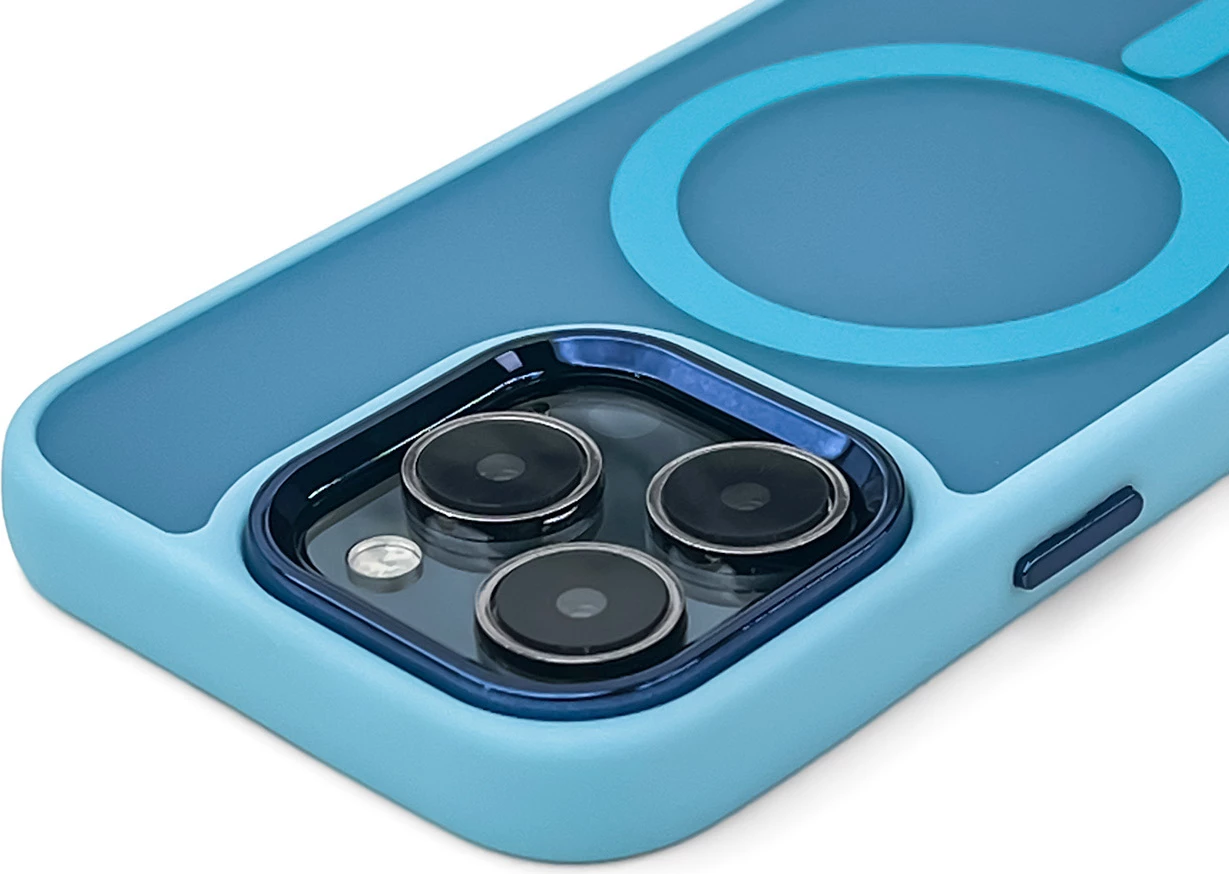 Mbështjellës Hurtel Magnetic Collection MagSafe për iPhone 16 Pro, TPU, kaltër e çelët