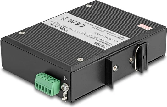 Switch DeLOCK 80164, 5x Gigabit RJ45, PoE, montim DIN rail
