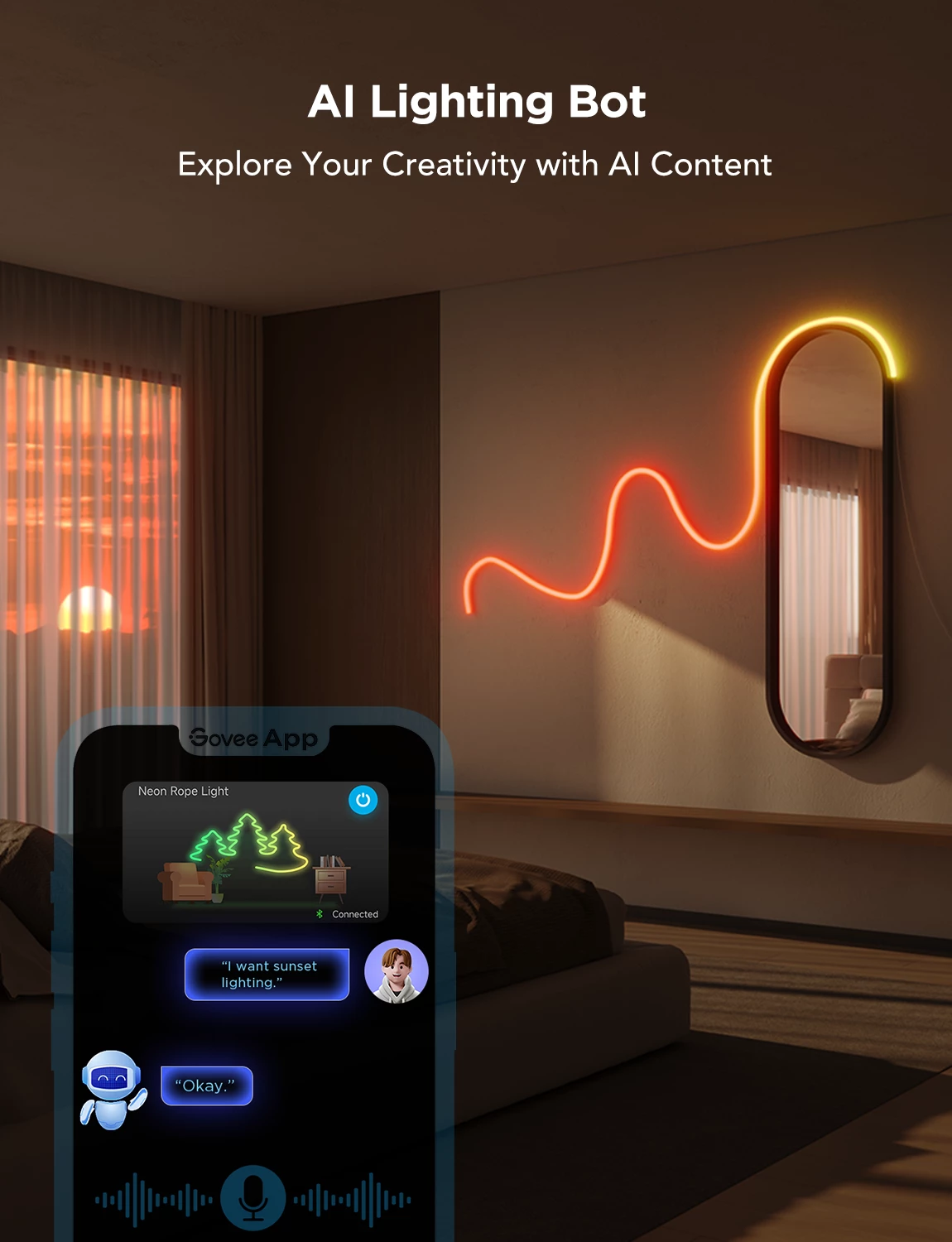 Shirit LED neon Govee H61D5 5 m RGBIC me Bluetooth