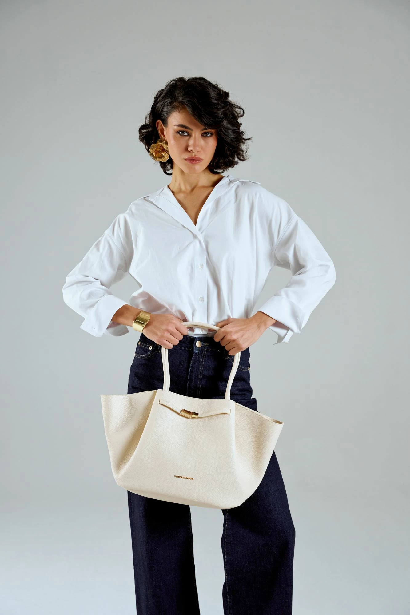 Çantë tote Vince Camuto, Prato, bezhë
