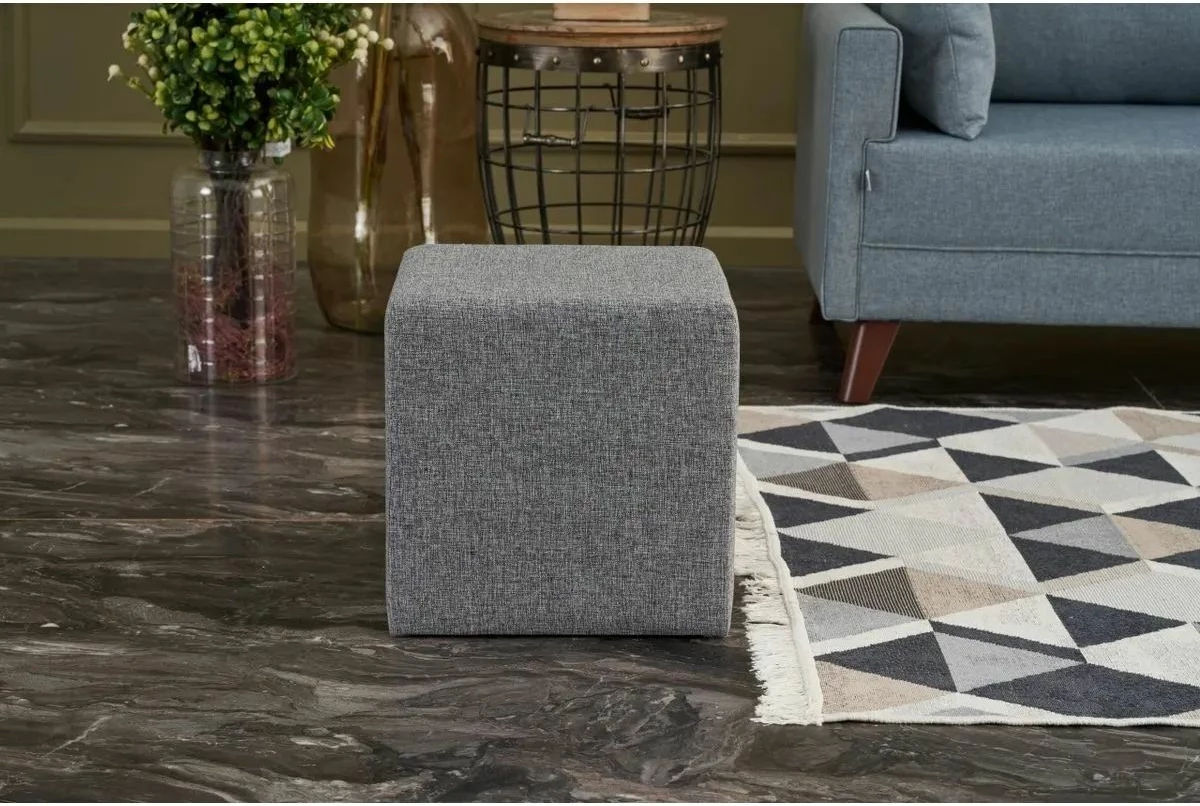 Puf katror, ngjyrë gri, Atelier del Sofa, 40x40x42cm