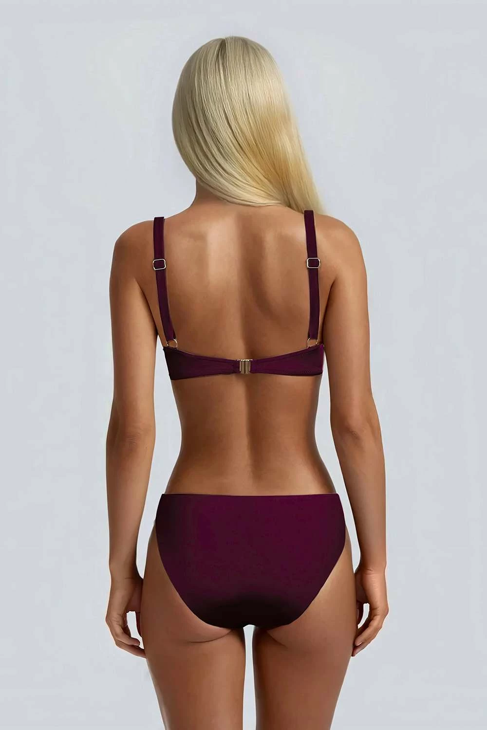 Set bikini dy pjesësh, ngjyrë Wildberry, Jumeon, Delma