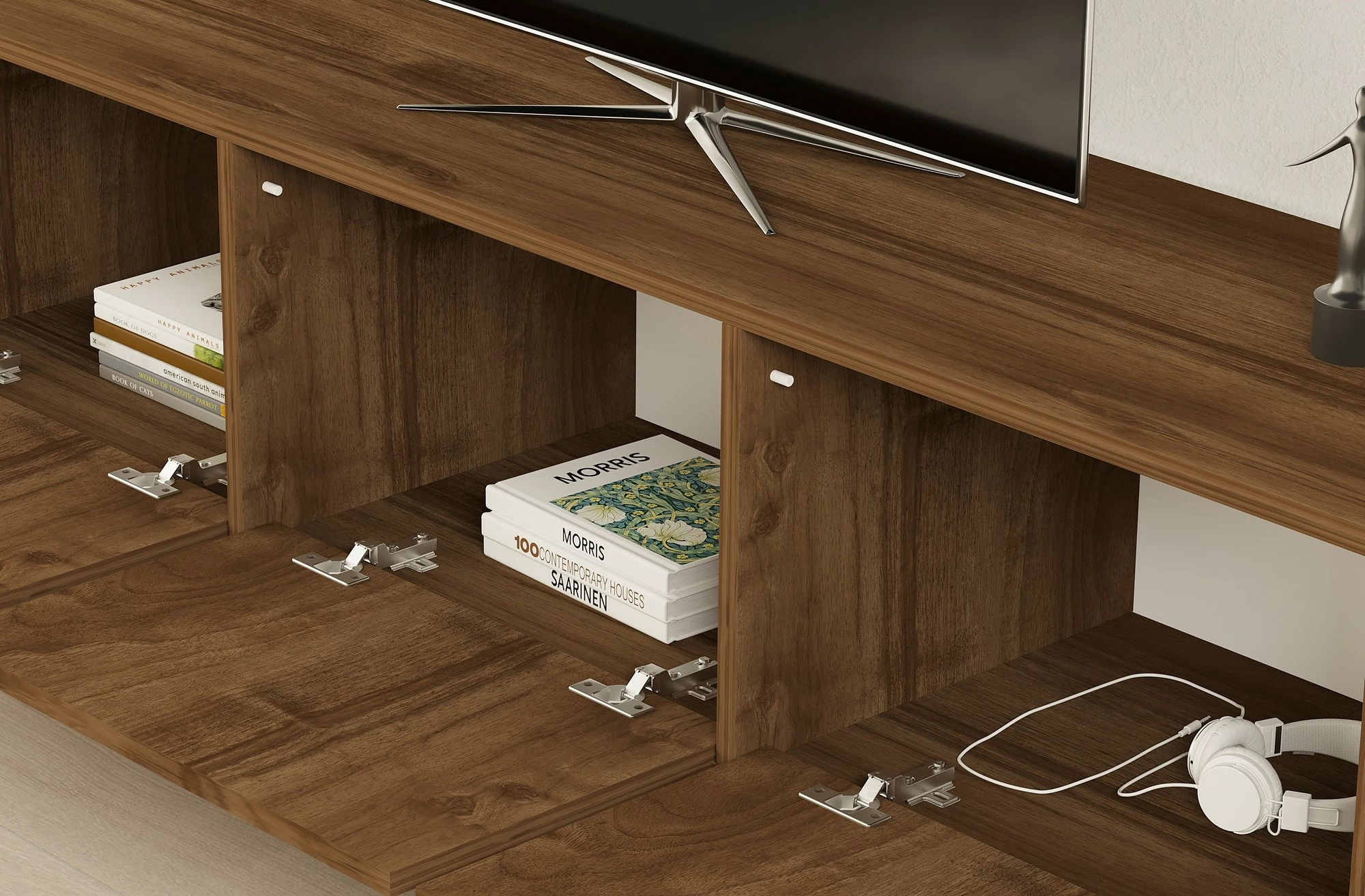 Komodë TV Hanah Home, Melody, ngjyrë arre