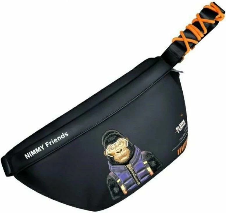 Çantë krahu Nimmy Crossbody Cool&Cute 2.0 Gorilla, e zezë