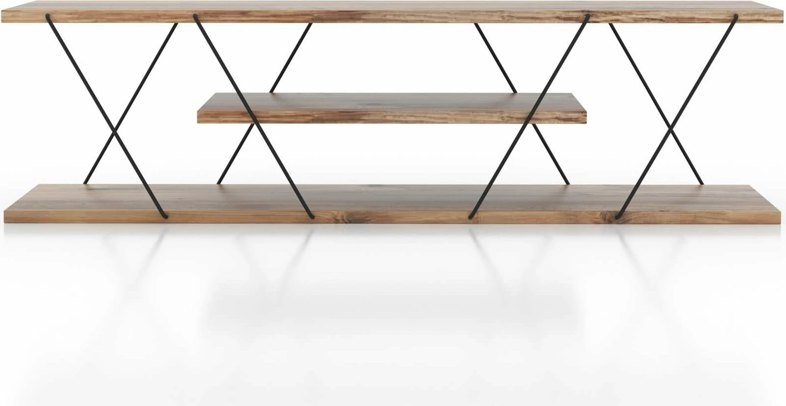 Komodë televizori Hanah Home, Canaz v2, e zezë, arrë