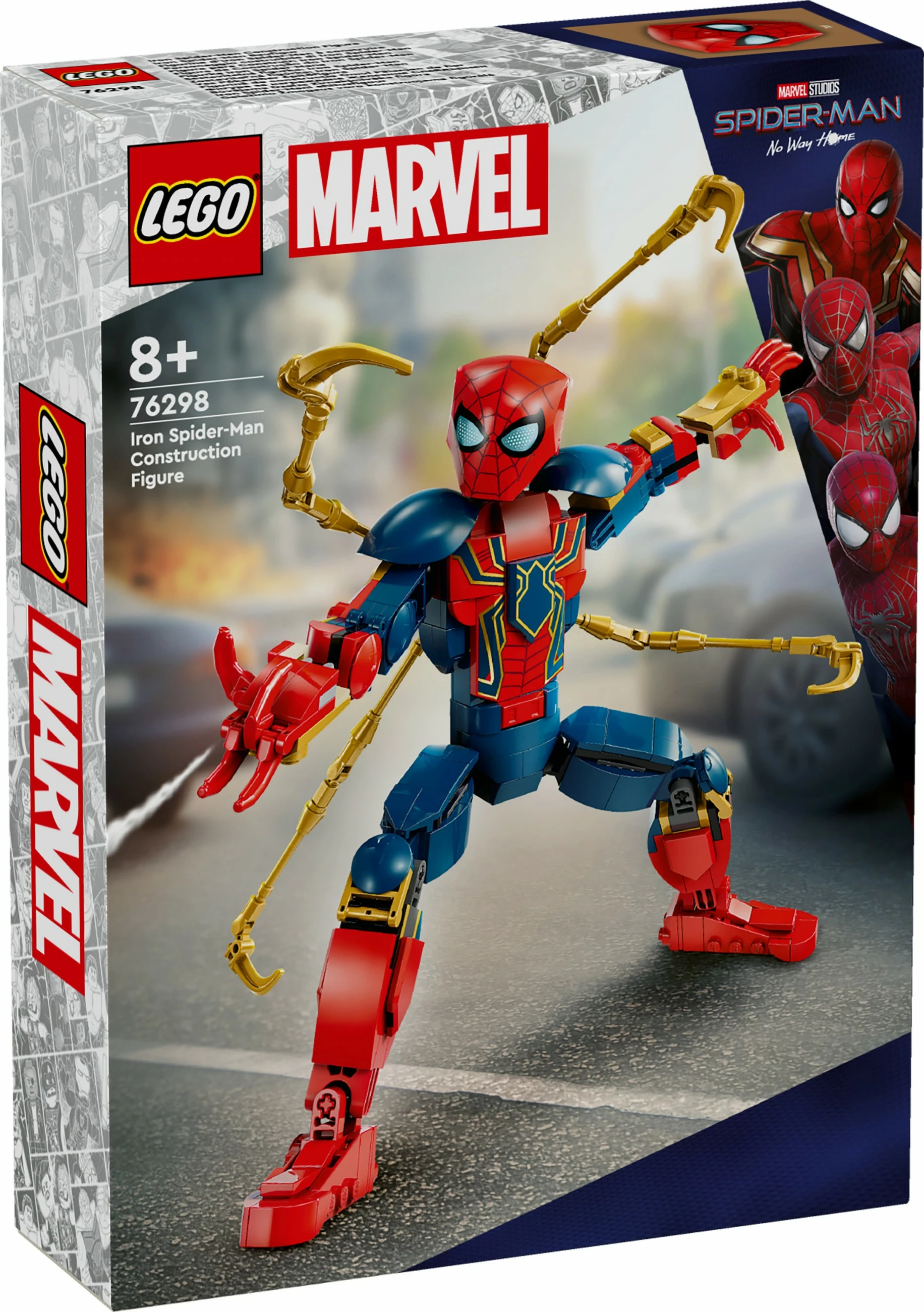 Set ndërtimi LEGO Iron Spider-Man 76298, 303 pjesë, shumëngjyrësh