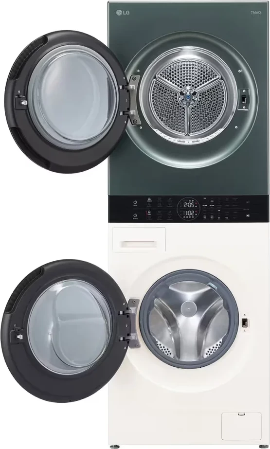 Lavatrice-tharëse kullë LG WT1210EGF 12/10 kg 1400 rpm WiFi, jeshile-bezhë