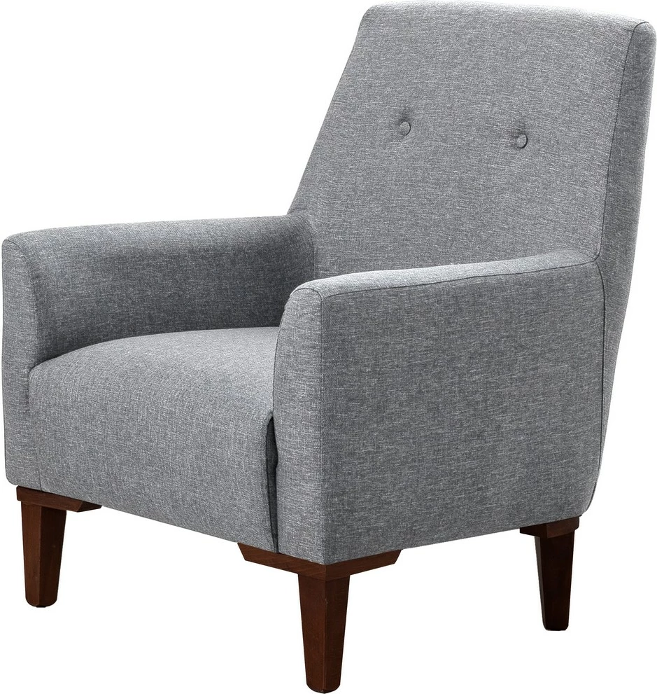 Karrige Wing Atelier del Sofa, gri, këmbë dru arre