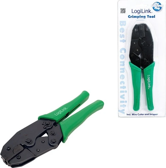 Vegël për krimpim Logilink WZ0013, RJ45, metal + plastikë, e zezë-gjelbër