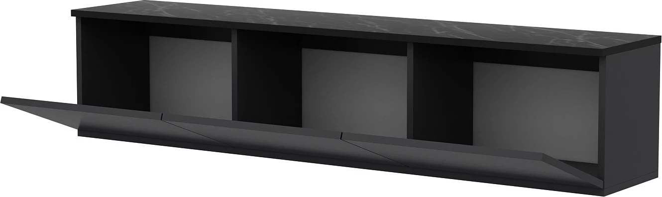 Komodë TV me ndriçim neon, ngjyrë antracit, Skye Decor