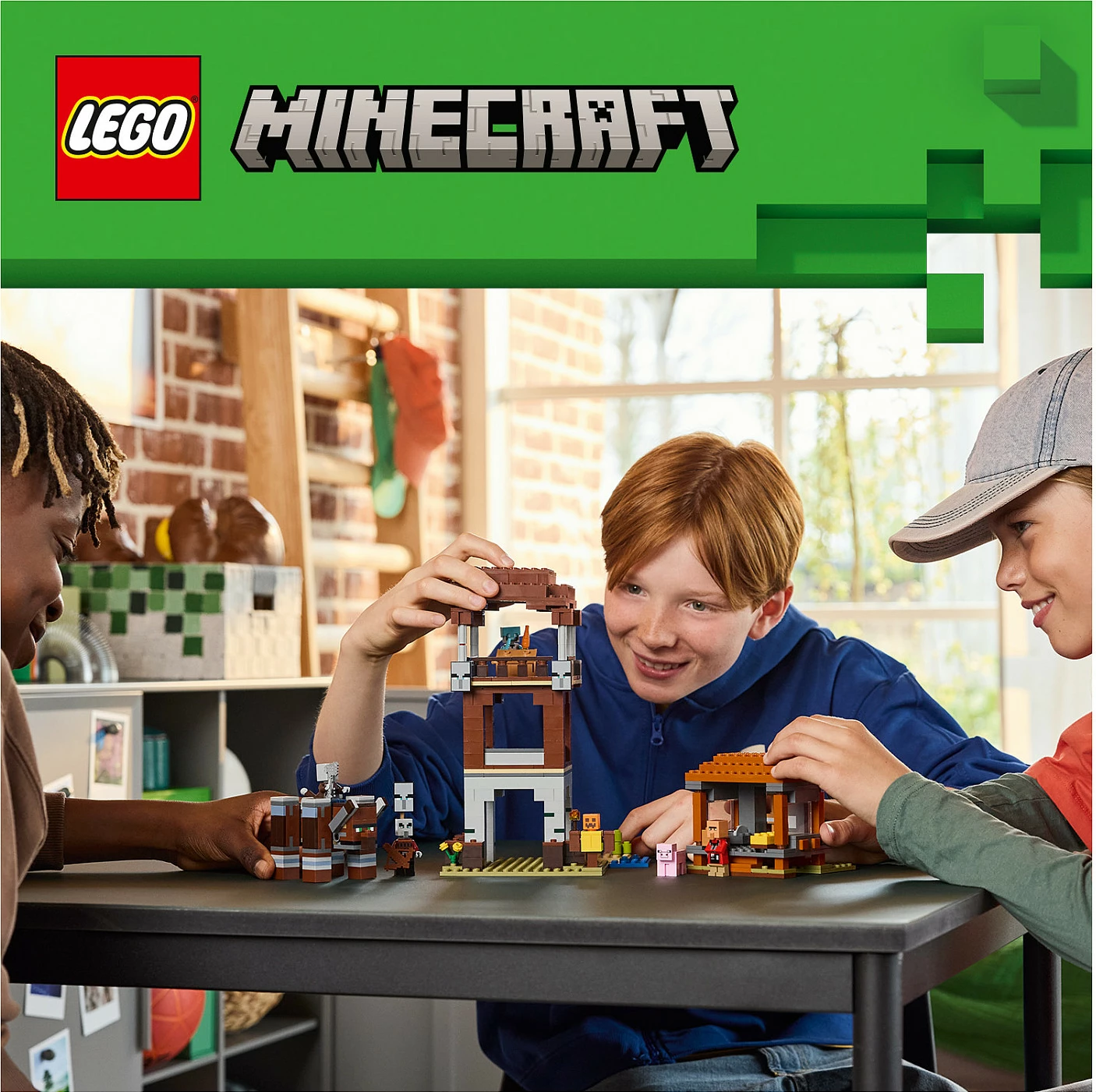 Set ndërtimi LEGO Minecraft The Pillager Outpost and Ravager 21278, 665 copë, shumëngjyrësh