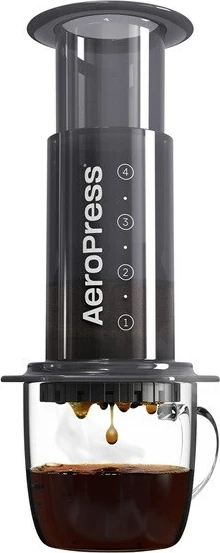 Aparat kafeje manual AeroPress 85R11, teknopolimer, i zi
