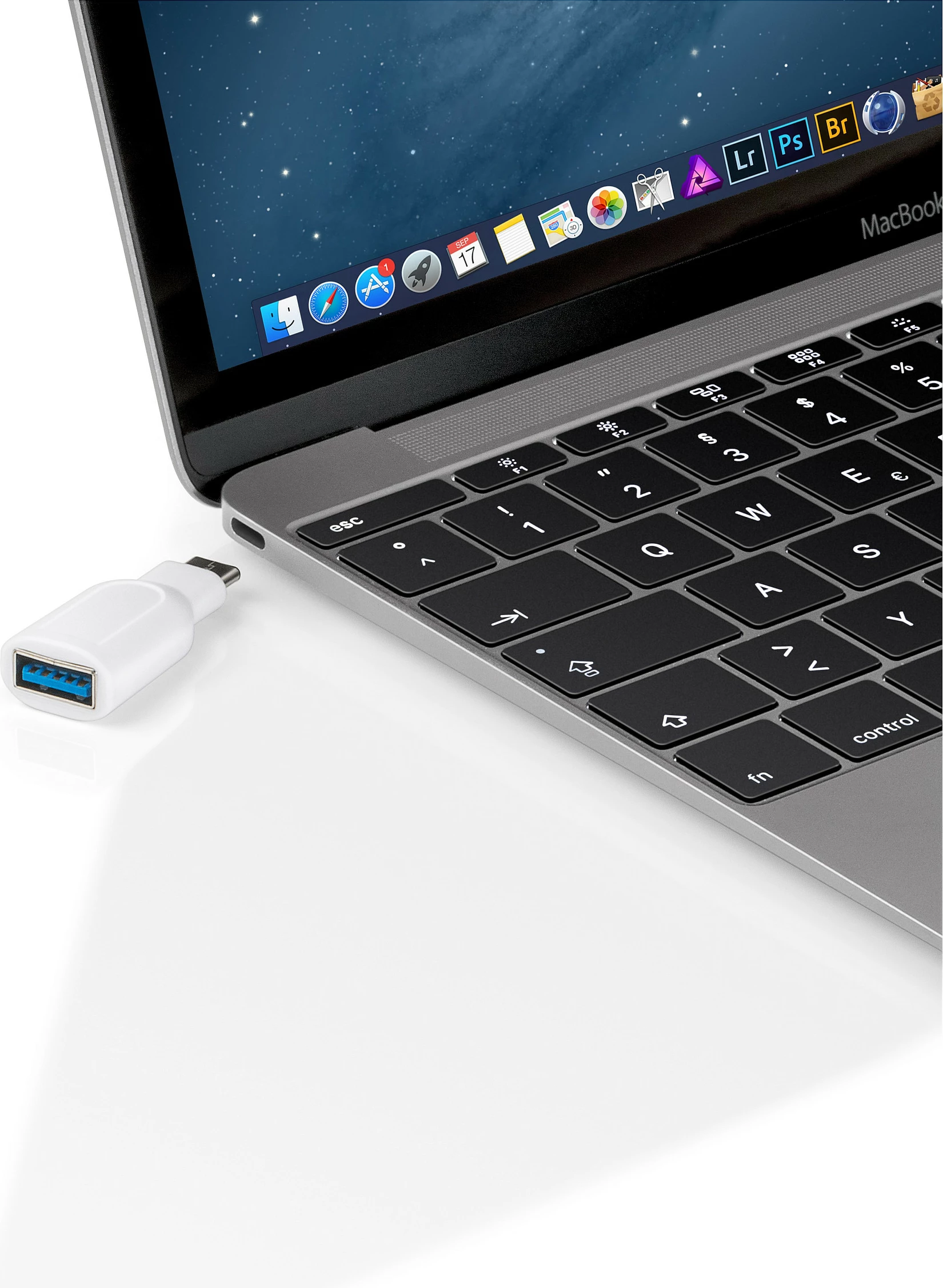 Adapter USB-C në USB-A Goobay, USB 3.0, i bardhë