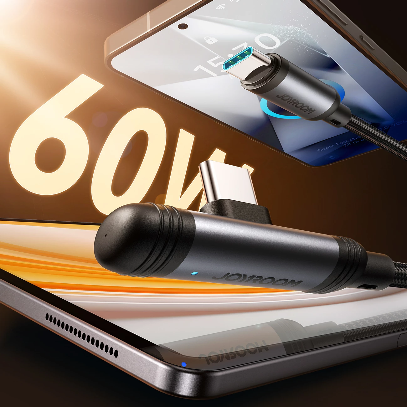 Kabllo USB-C në USB-C Joyroom S-A56 EnjoyX Series, 1.2m, 60W, e zezë