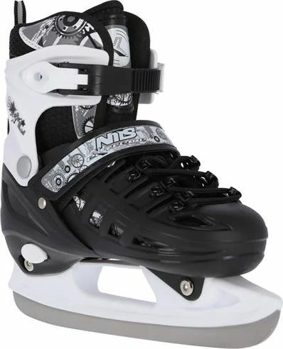 Patina 4-në-1 Nils Extreme NH10905, të rregullueshme 35-38, ABEC 7, rrota LED 72mm/82A, me frena, zi dhe bardhë
