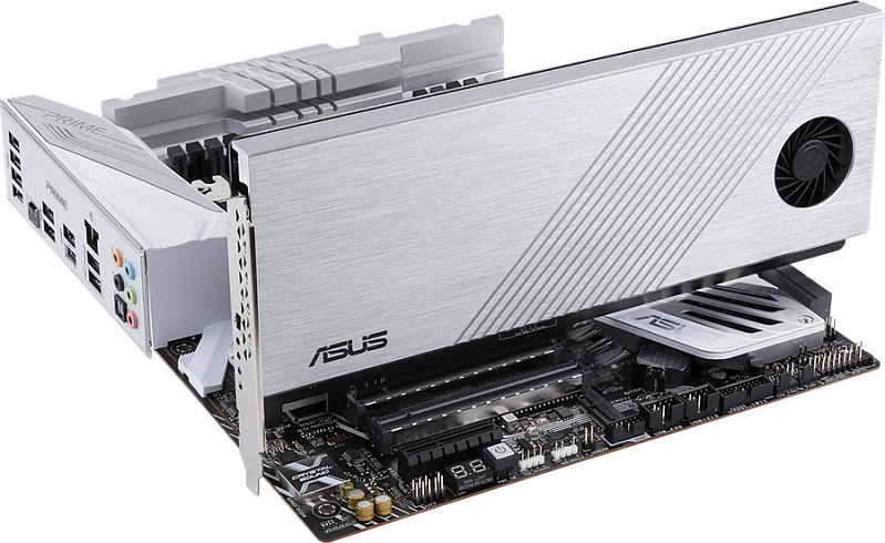 Kartë zgjerimi ASUS Hyper M.2 X16 Gen 4, PCIe 4.0, 4x M.2, ftohje aktive, ngjyrë argjendtë
