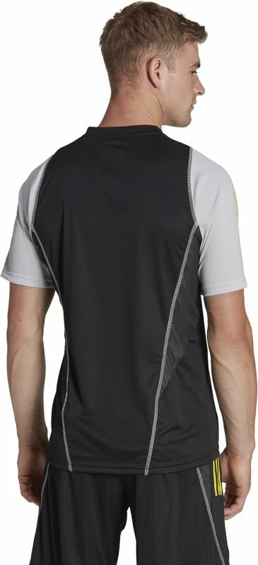 Fanellë adidas për meshkuj, e zezë me të verdhë dhe gri