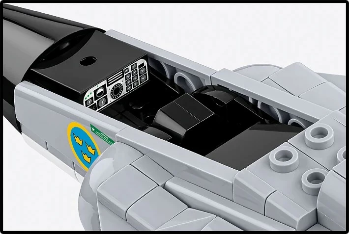 Set blloqe ndërtimi, Cobi, Saab AJ 37 Viggen (COBI-5915), 881 copa, shkallë 1:48, seri Armed Forces