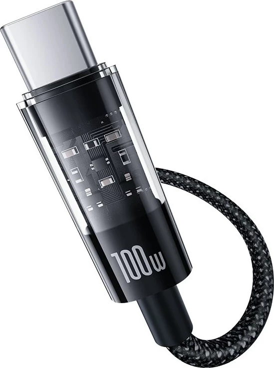 Kabllo USB-C në USB-C Baseus Gem, 2 m, 100 W, E zezë