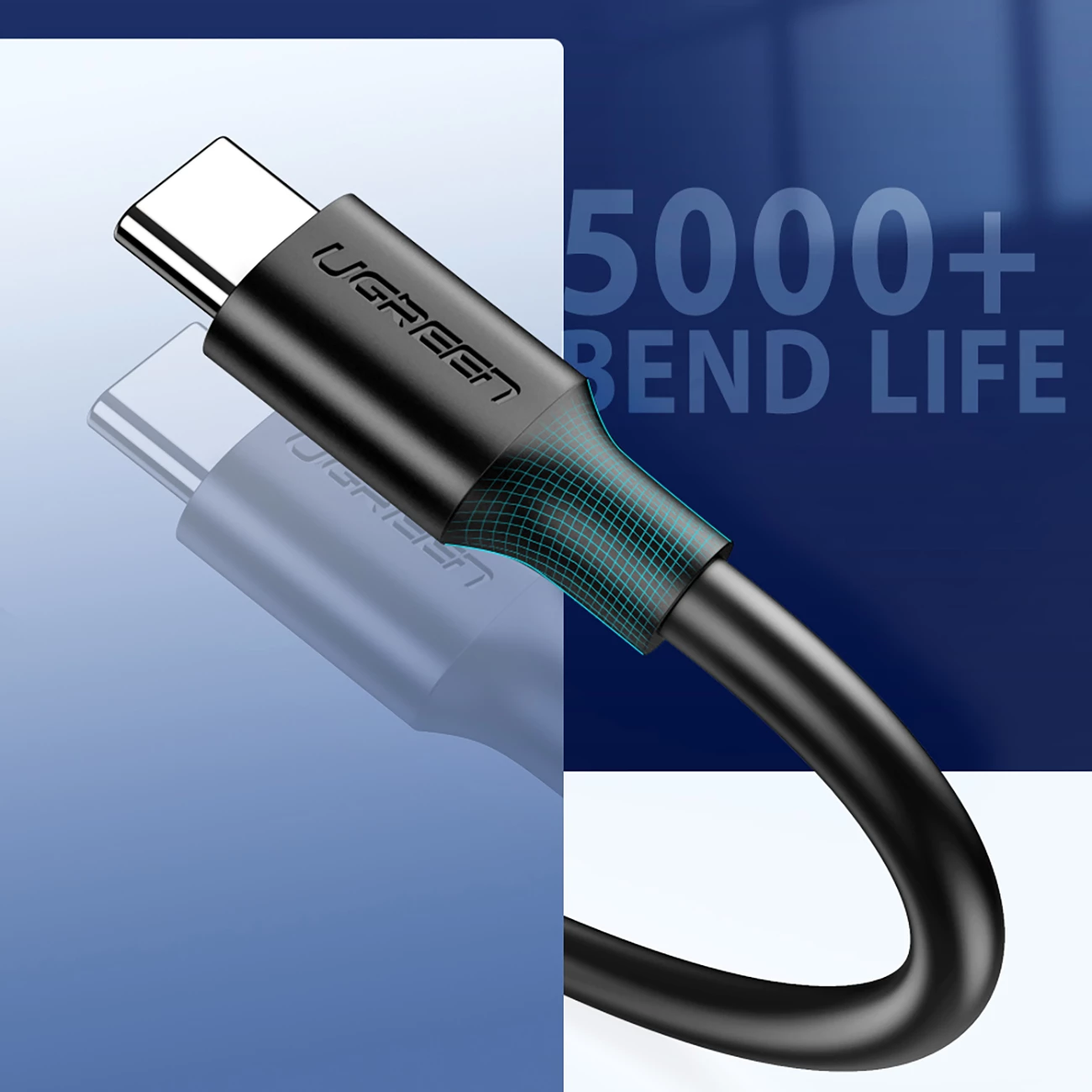 Kabllo Ugreen US184 20883, USB-A 3.0 në USB-C, 1.5m, e zezë