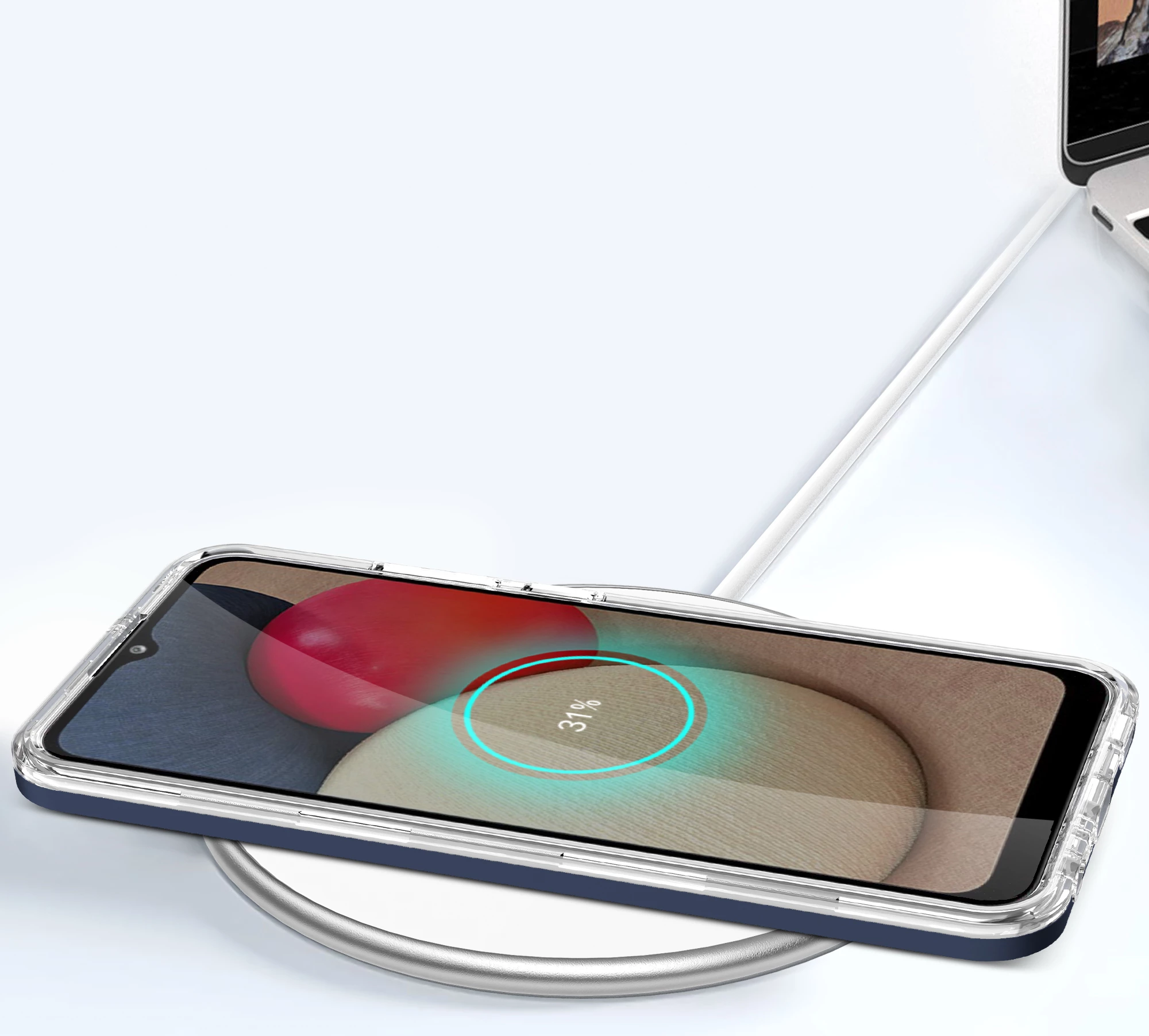 Mbështjellës Hurtel Hybrid Armor Clear 3in1 për Samsung Galaxy A03s, Kaltër/Transparent