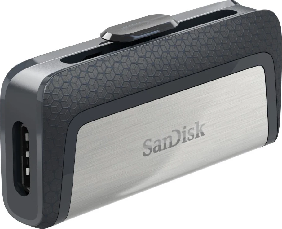 USB Flash SanDisk Ultra Dual Drive, 128 GB, USB Type-A / USB Type-C, Argjendtë