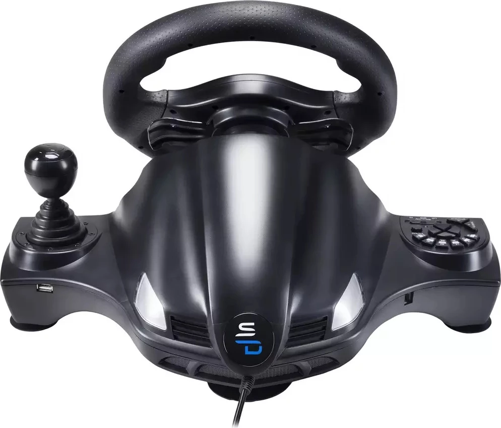 Volan gaming Subsonic SUPERDRIVE GS750, 26 cm, 270°, me pedale e levë marshe, për PS4/Xbox Series X/S/Xbox One/PC, i zi
