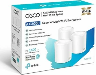 TP-Link Deco X50 Mesh Wi-Fi 6 AX3000, set me 3 njësi, i bardhë