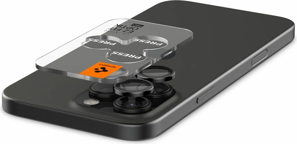 Mbrojtës xhami për kamerë Spigen Glas.tR EZ Fit Optik, për iPhone 14 Pro / Pro Max / 15 Pro / Pro Max / 16 Pro / Pro Max, 2 copë, Zi