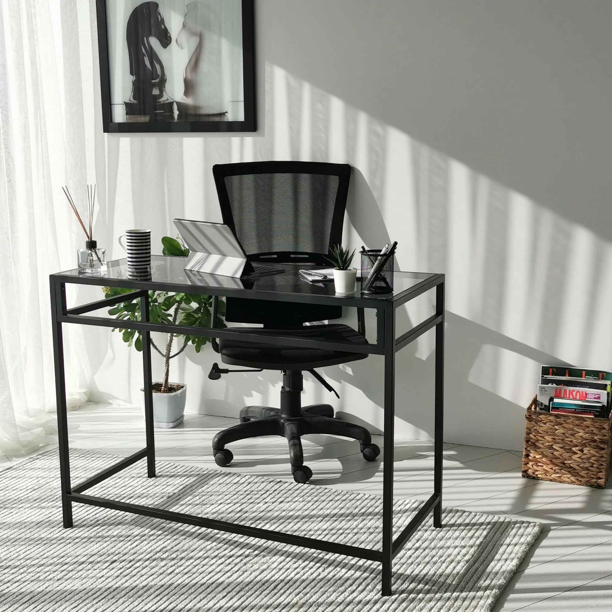 Tavolinë studimi Hanah Home, Network Çalışma Masası, 100x45cm, M100F