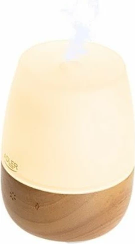 Difuzer aromash ultrasonik ADLER AD7967, 3-në-1, 130 ml, USB, LED 7 ngjyra, bardhë/imitim druri