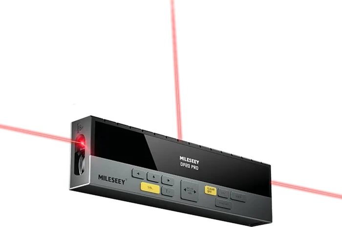 Distancmetër lazer Mileseey DP 20 Pro 120 m, Bluetooth, OLED, e zez/gri, set me çantë