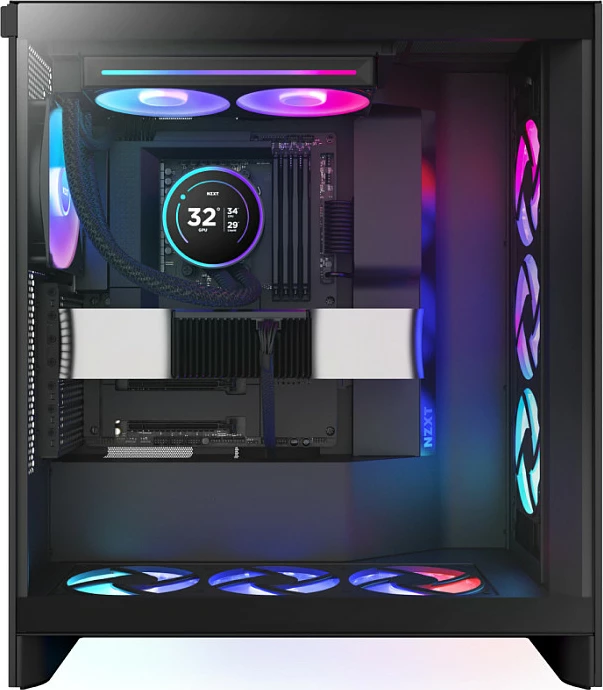 Ftohës i lëngshëm AIO për CPU NZXT Kraken Elite V2 240 RGB, me ekran LCD, 2x120mm, i zi