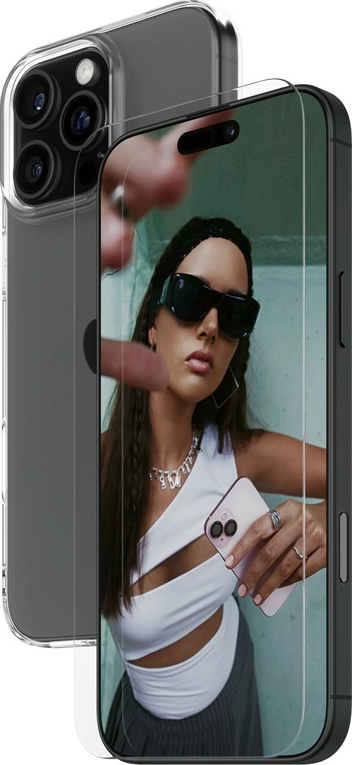 Mbështjellës PanzerGlass SAFE 2-in-1 për iPhone 16 Pro Max, transparent