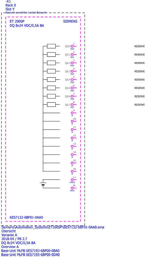 Modul dalje digjitale Siemens SIMATIC ET 6ES7132-6BF01-2AA0, 8x 24V DC 0.5A, IP20, multikolor