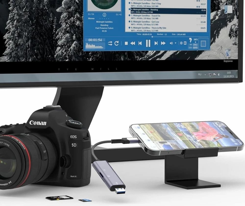 Lexues kartelash Tech-Protect UltraBoost, SD/microSD, USB-A/Lightning, Gri