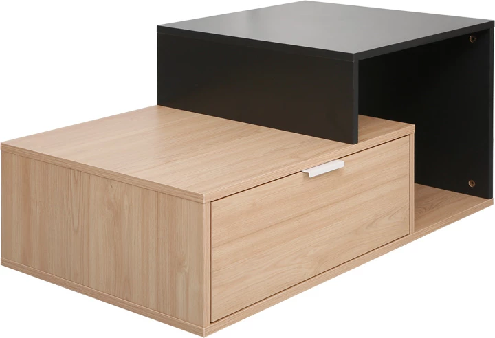 Tavolinë kafeje Vople, ngjyrë natyrale-antracit, 90x50x40cm