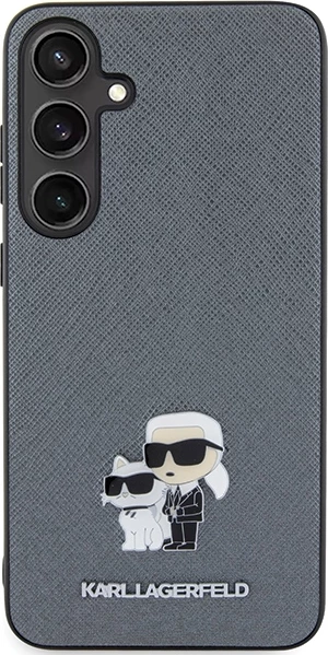 Mbështjellës Karl Lagerfeld Saffiano Karl&Choupette Pin për Samsung Galaxy S24, Gri